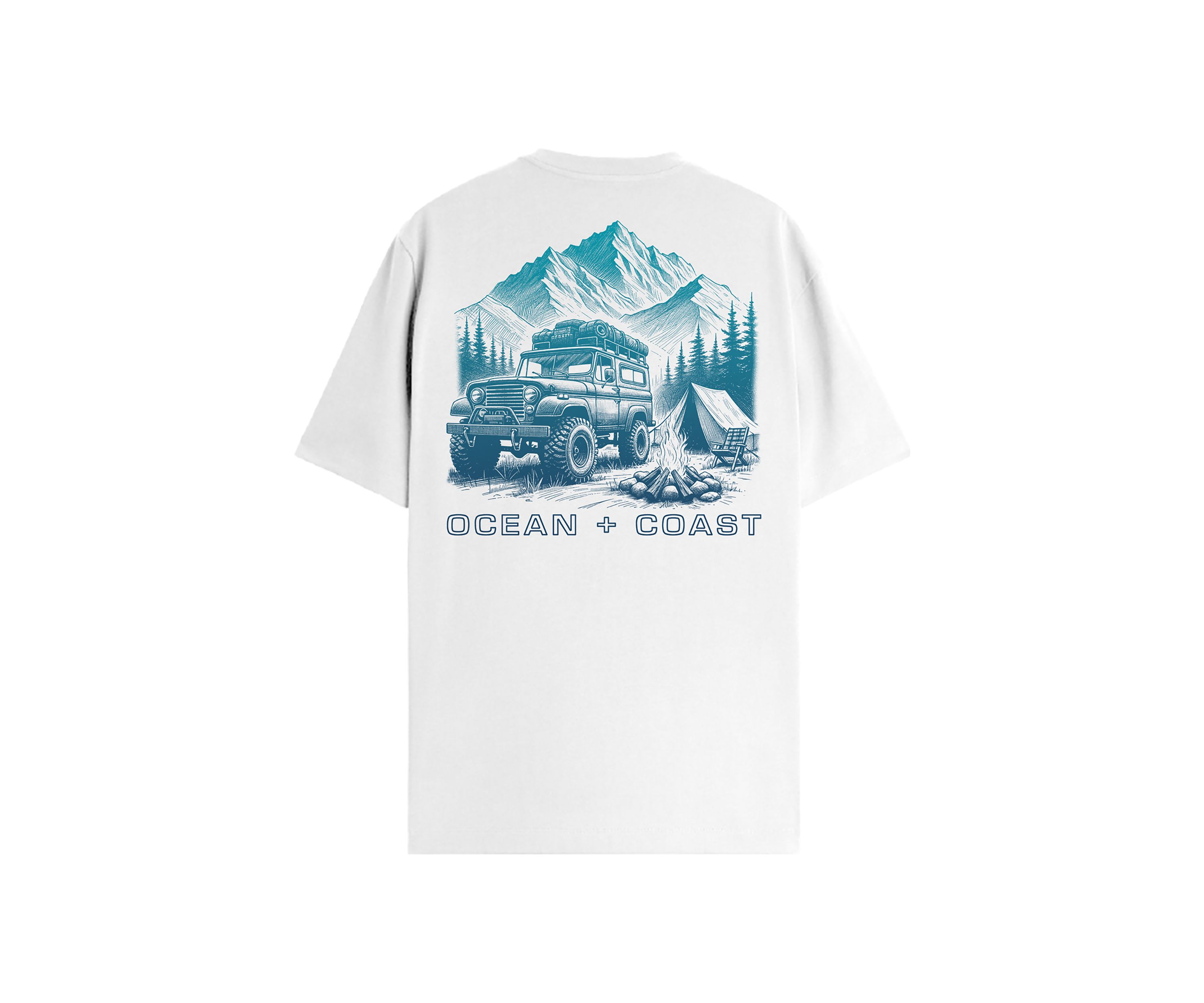 Short Sleeve Camping Jeep Graphic T-Shirt 