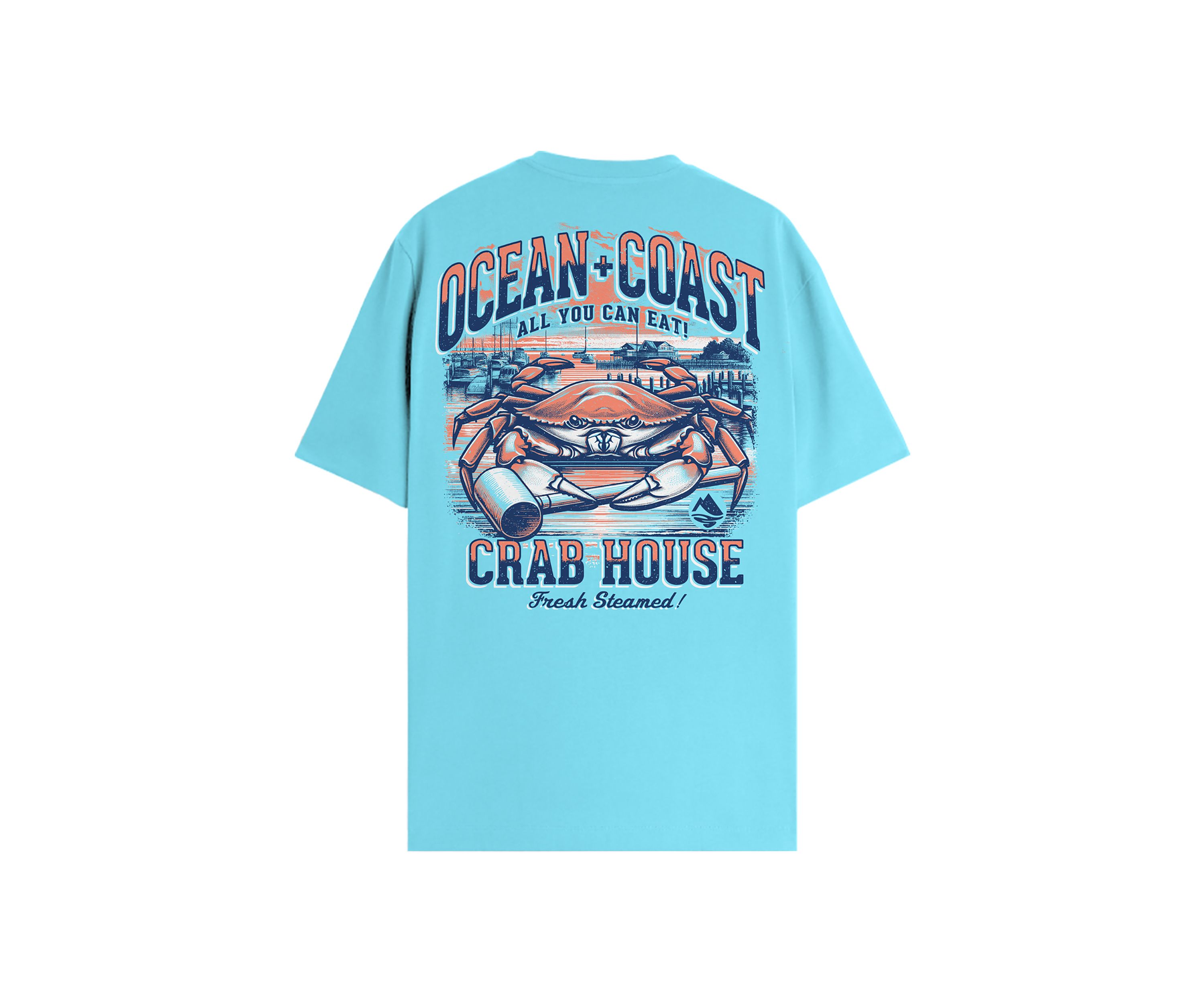 Short Sleeve Coastal Crab Graphic T-Shirt 