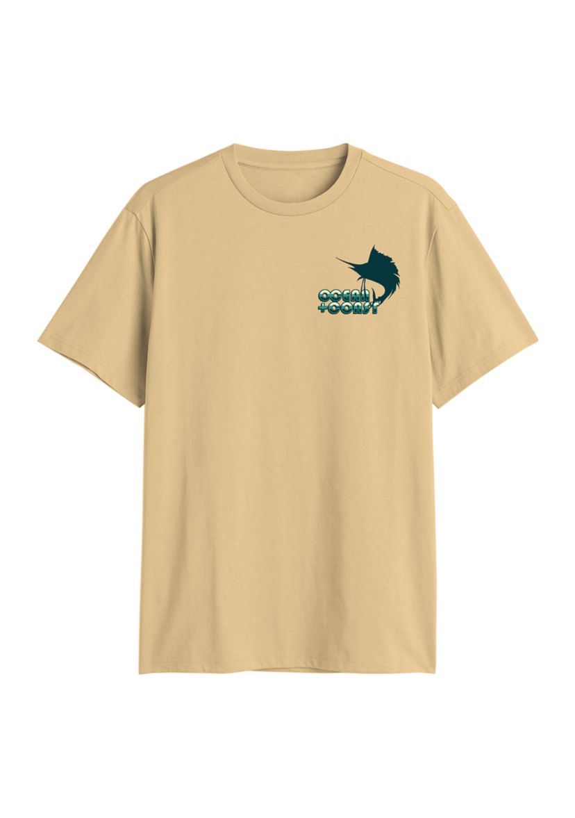 Short Sleeve Trippy Fish Graphic T-Shirt 