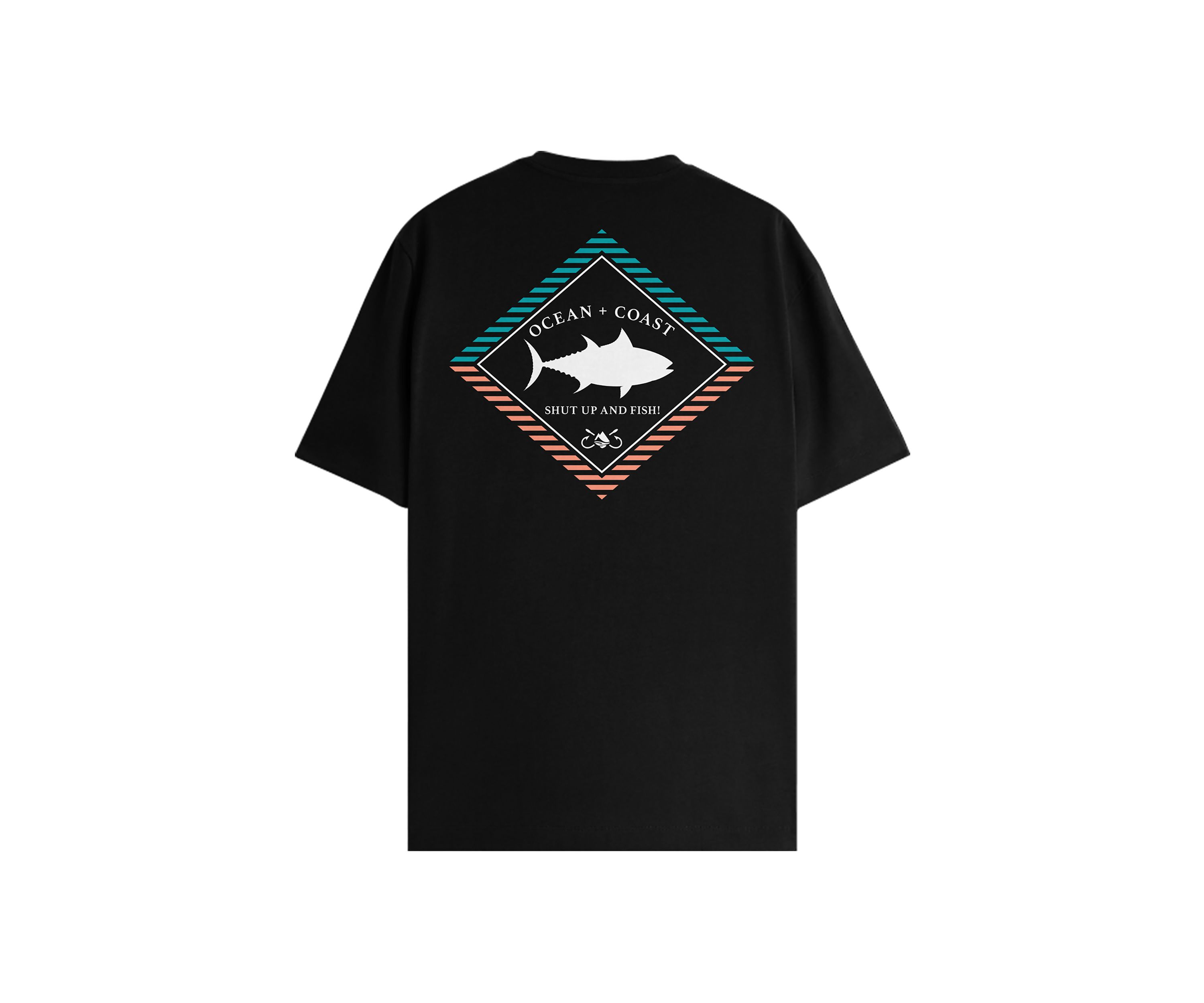 Short Sleeve Shut Up and Fish Graphic T-Shirt 