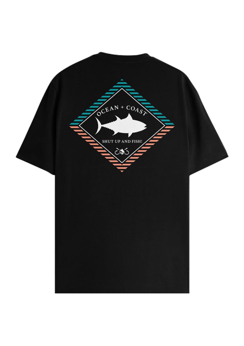 Short Sleeve Shut Up and Fish Graphic T-Shirt 