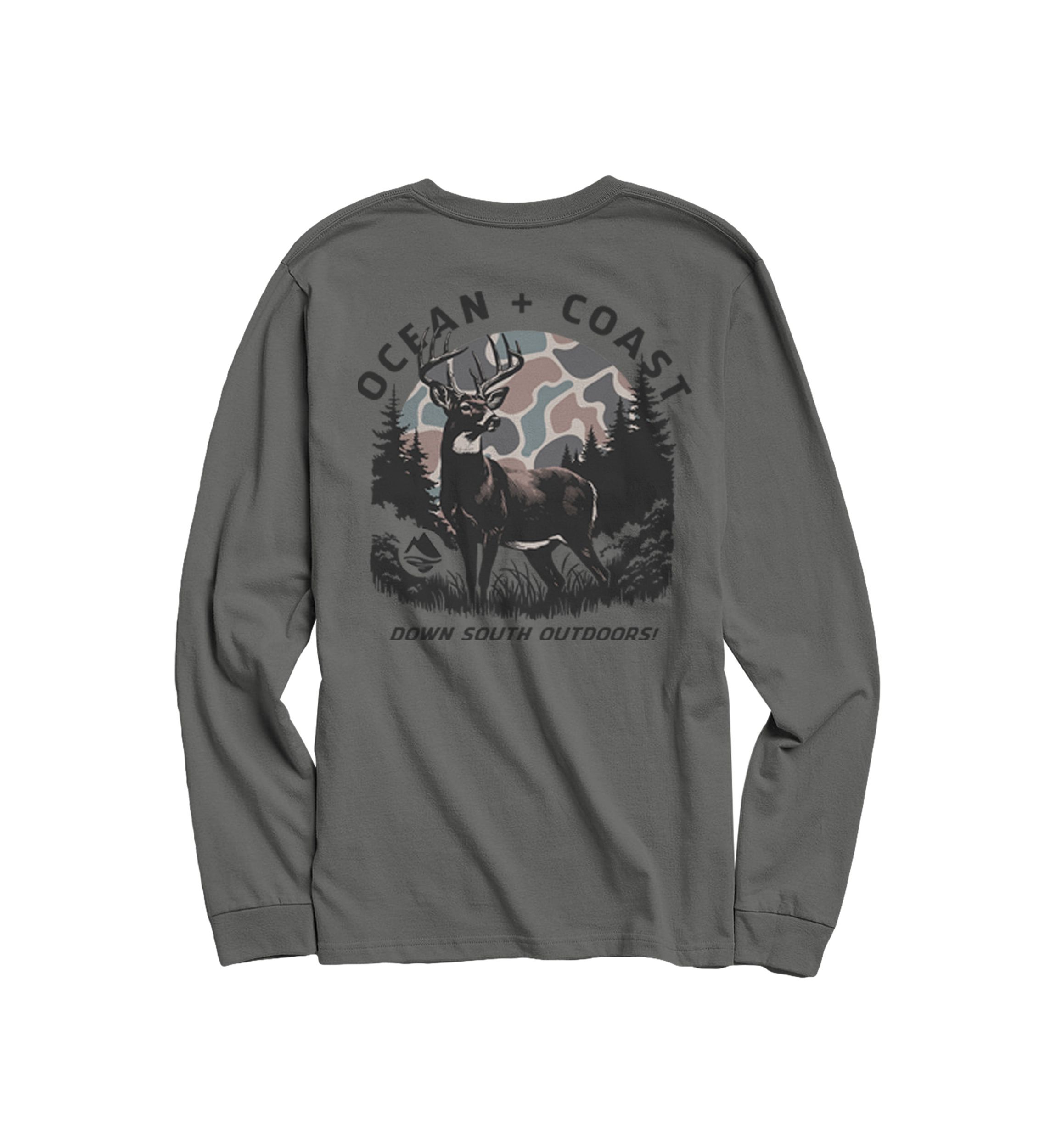 Camping Dog Long Sleeve Graphic T-Shirt