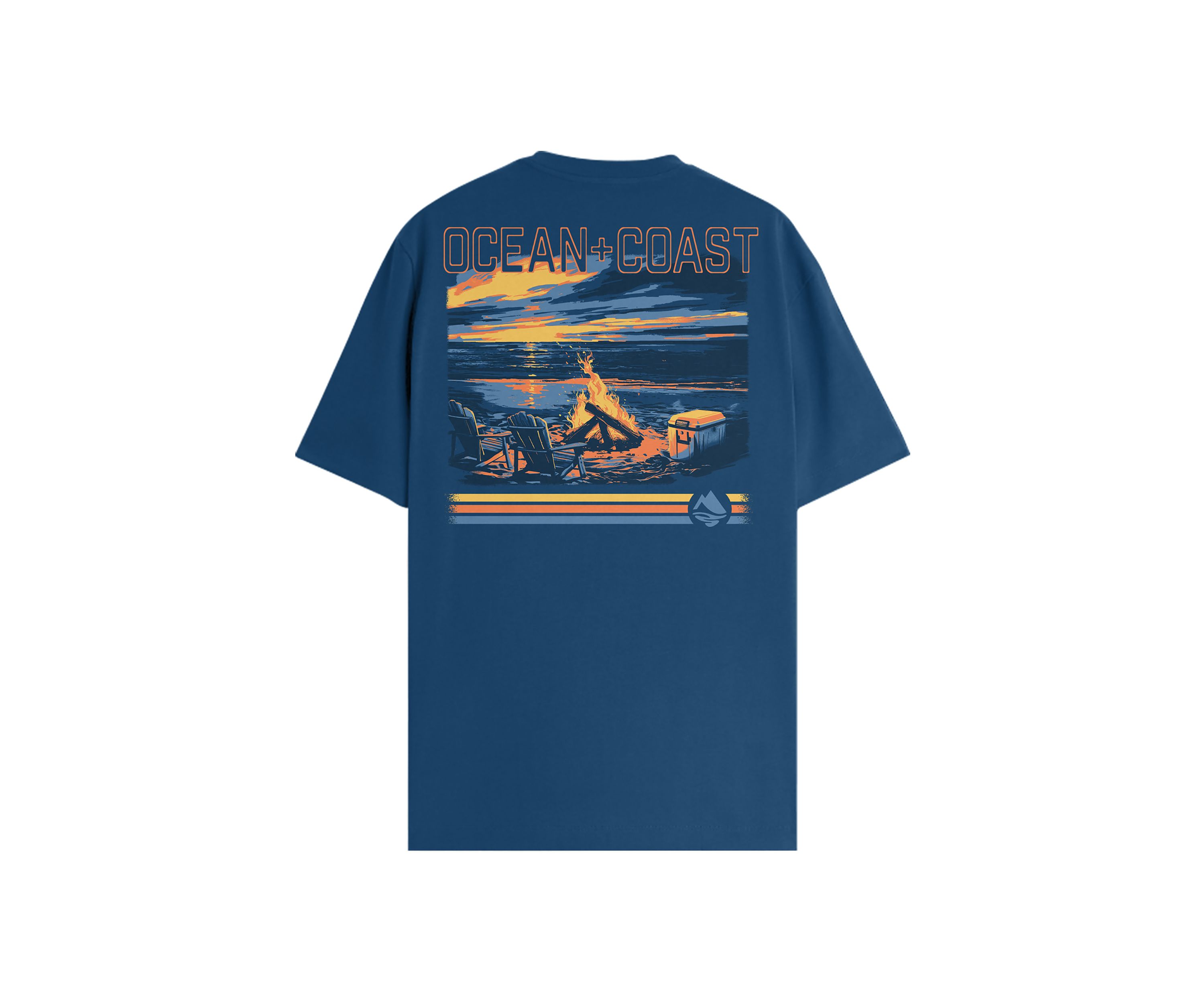 Short Sleeve Beach Campfire Graphic T-Shirt