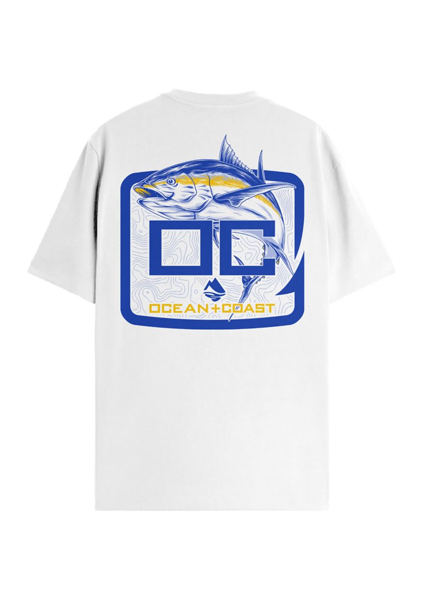 Short Sleeve Fish Logo Graphic T-Shirt