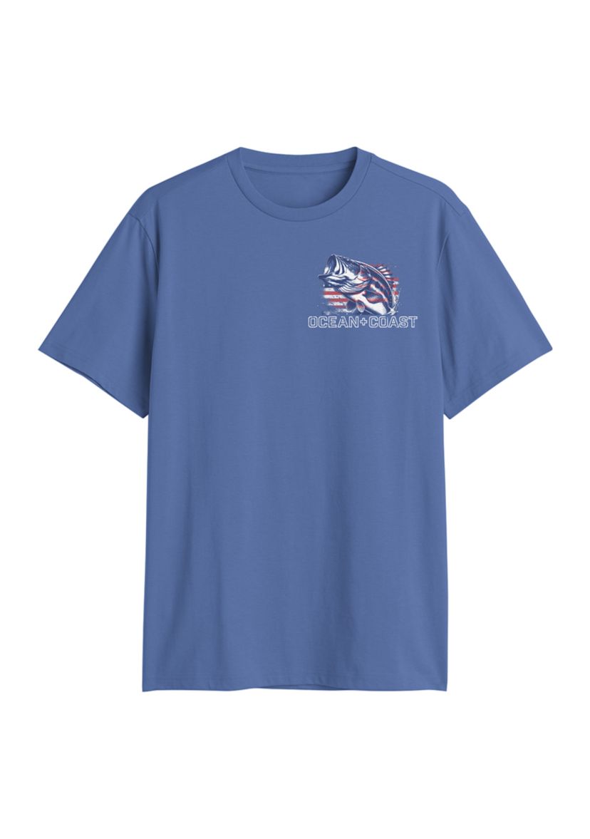 Short Sleeve Americana Bass Graphic T-Shirt