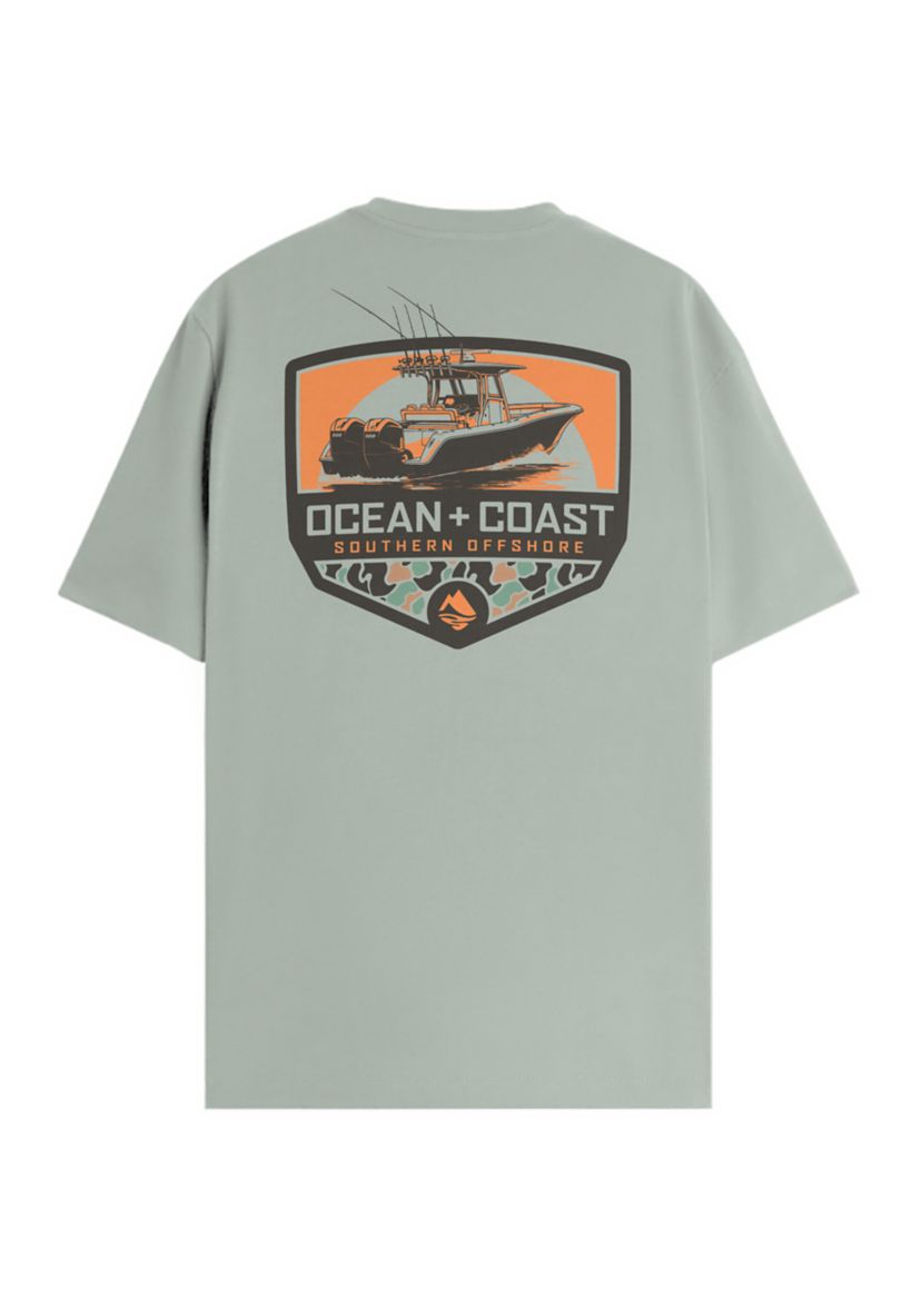 Camo Boat Short Sleeve Graphic T-Shirt