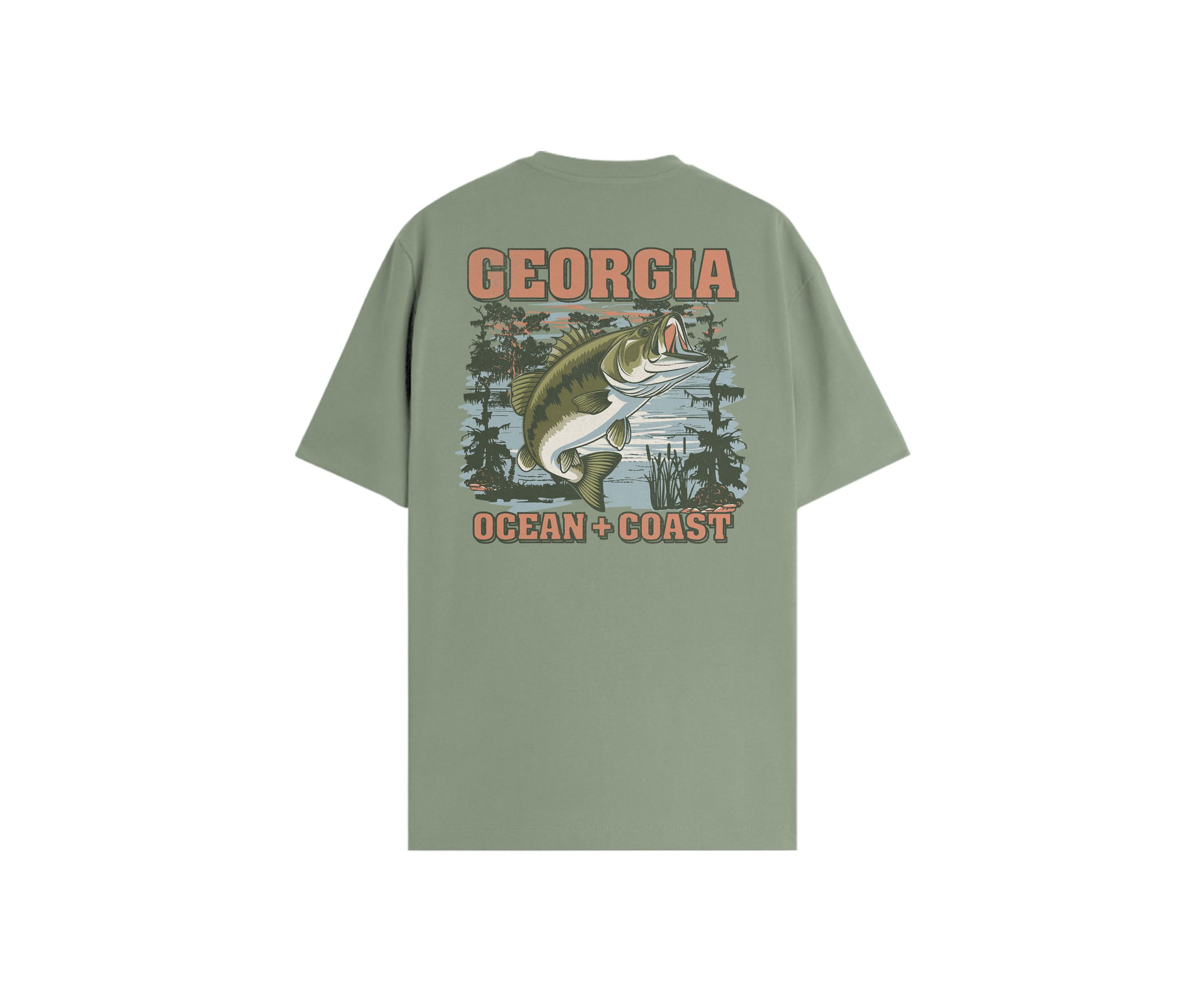 Georgia Fishing Graphic T-Shirt