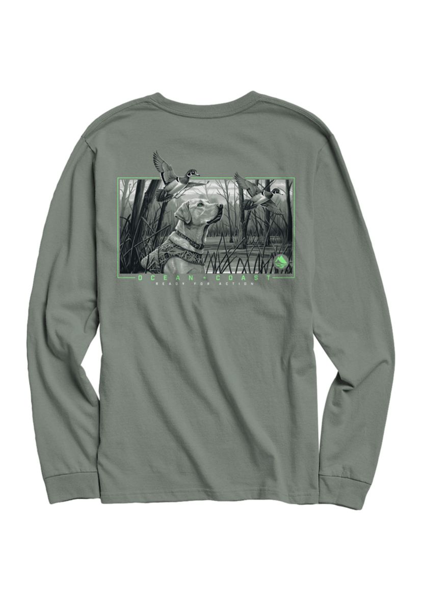 Hunting Dog Long Sleeve Graphic T-Shirt