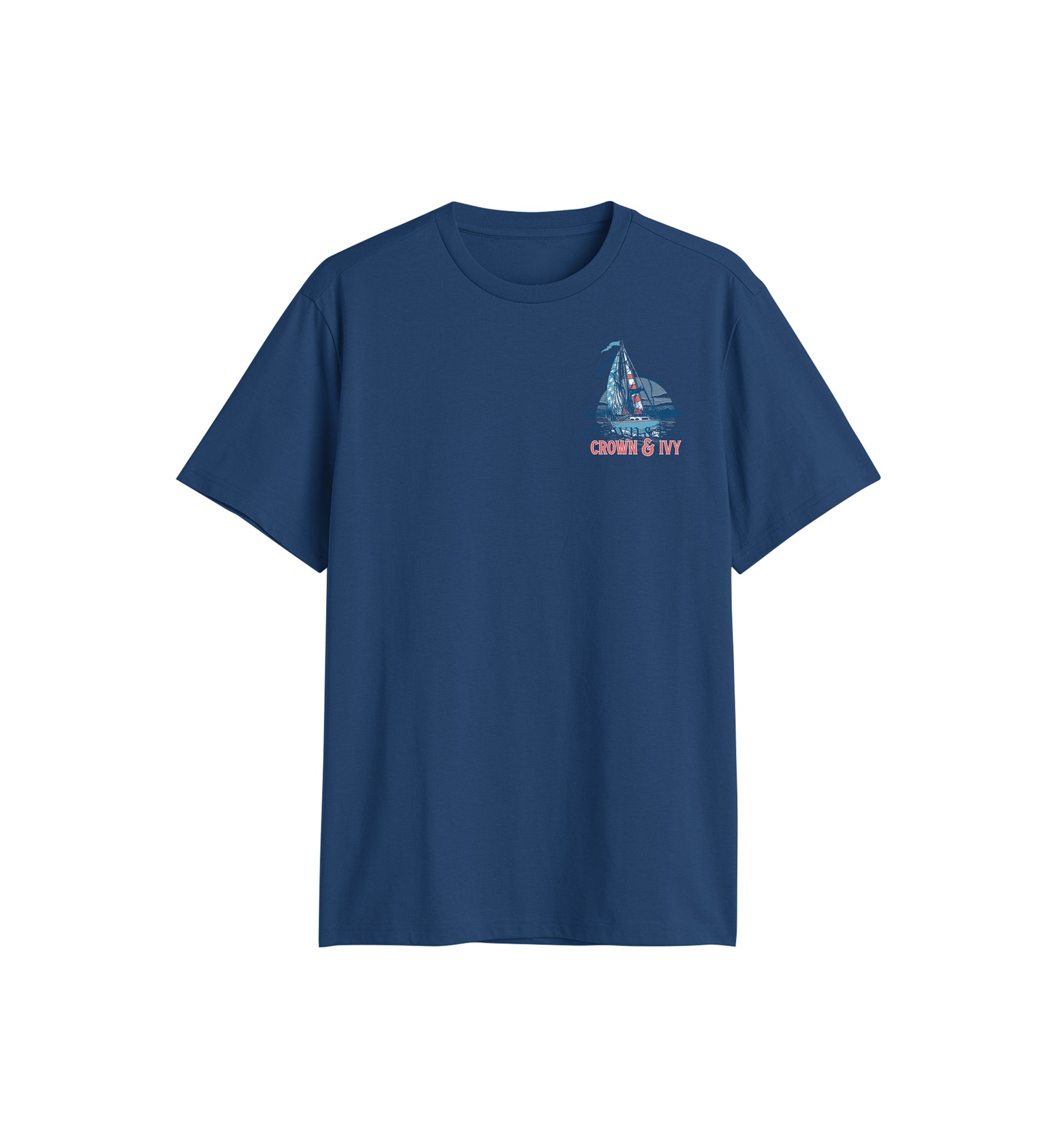 Flag Sailboat Short Sleeve Graphic T-Shirt