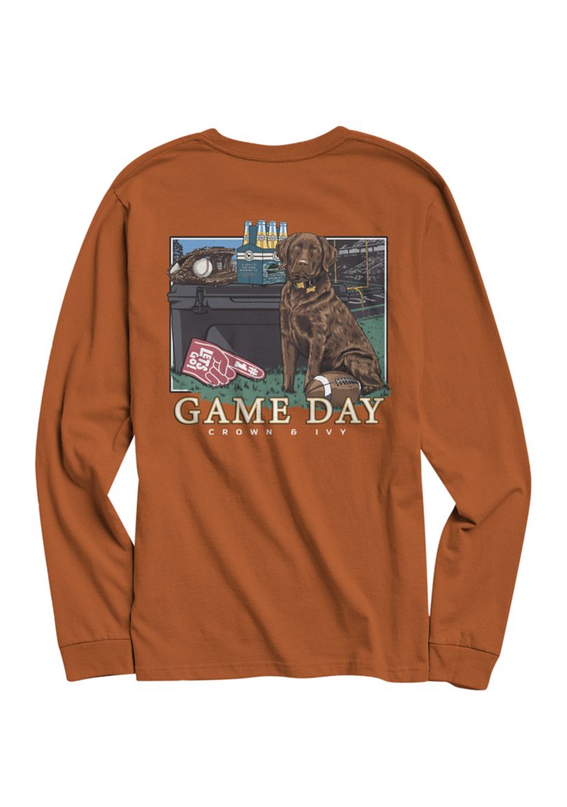 Game Day Dog Long Sleeve Graphic T-Shirt