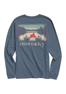 Crown & Ivy Men's Long Sleeve Southern Lake Graphic Shirt