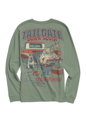 Crown & Ivy Men's Tailgate Down South Graphic Long-Sleeve T-Shirt