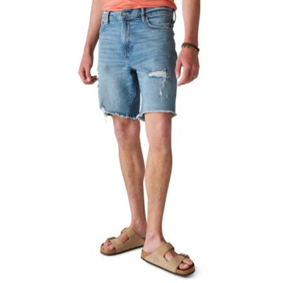 Lucky Brand Linen Space Dye Stripe Flat Front Shorts