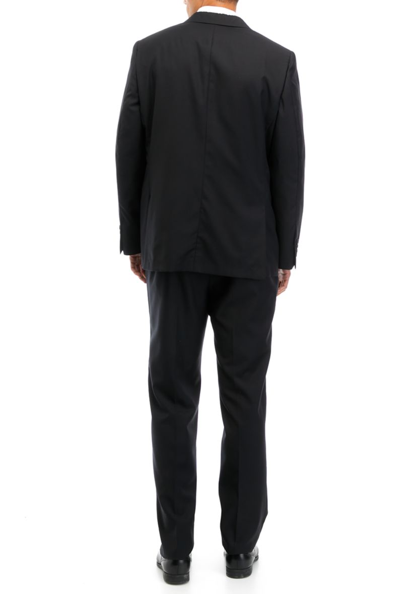 Mens Black Solid Suit