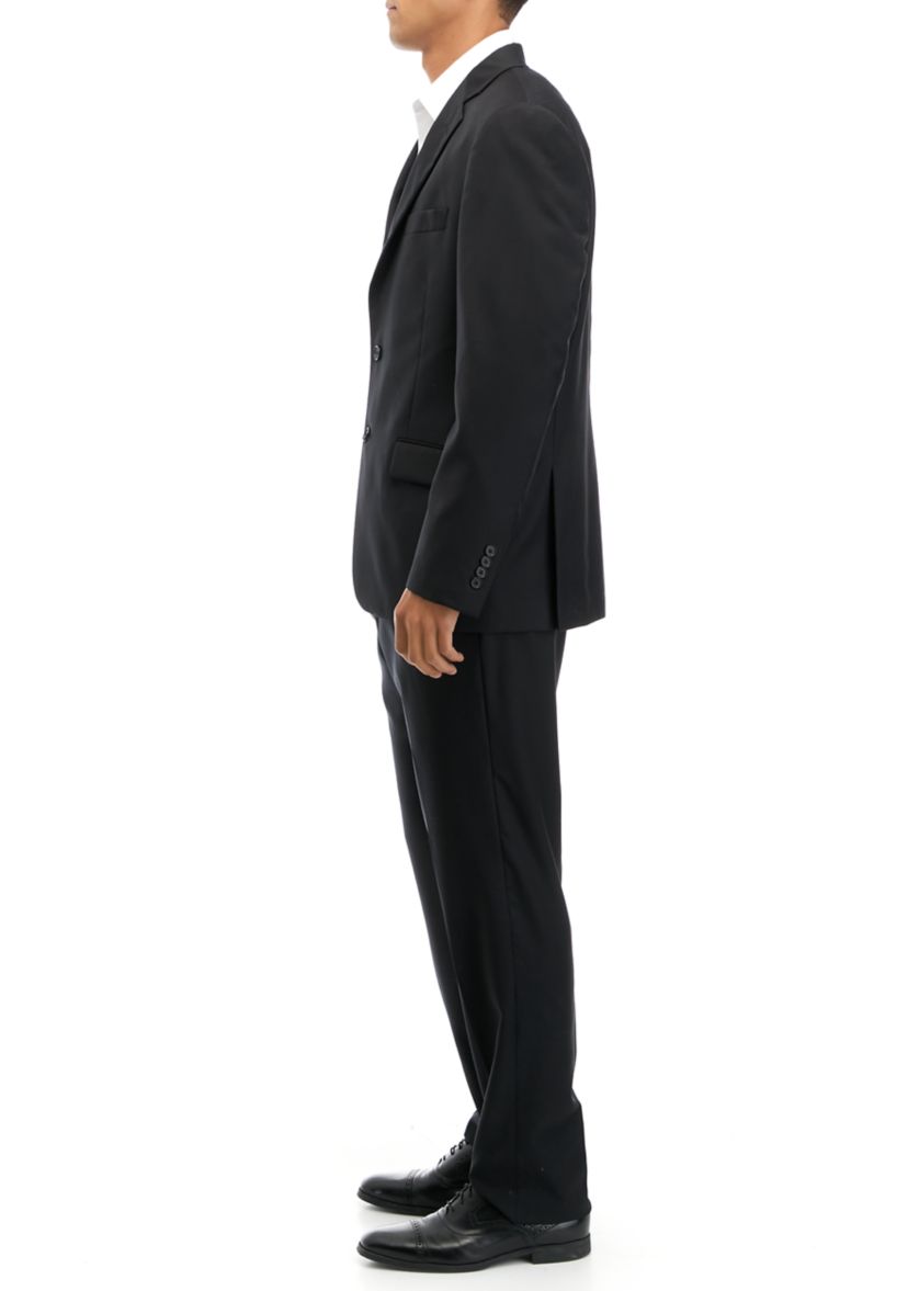 Mens Black Solid Suit