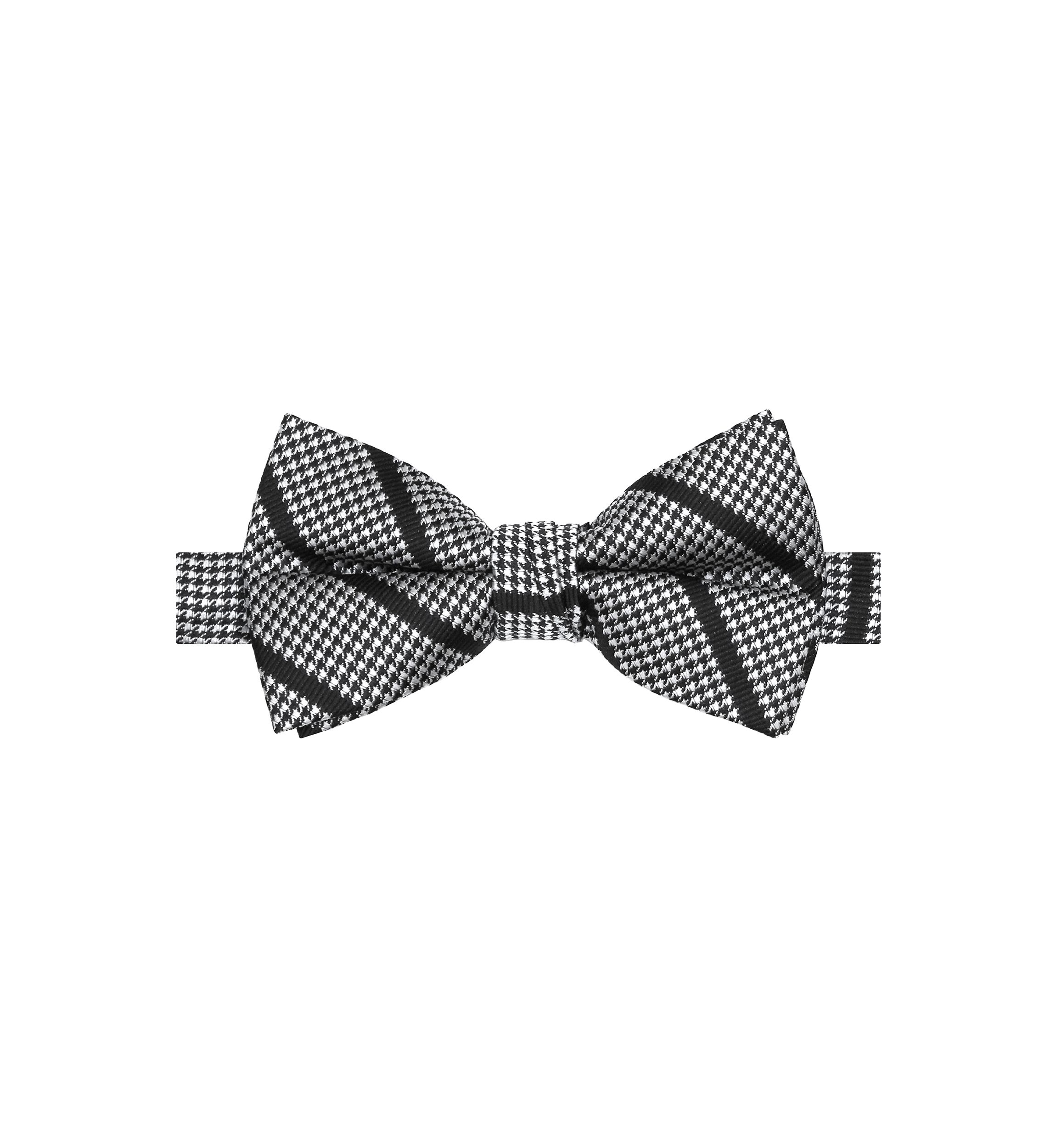 Textured Bar Stripe Bow Tie