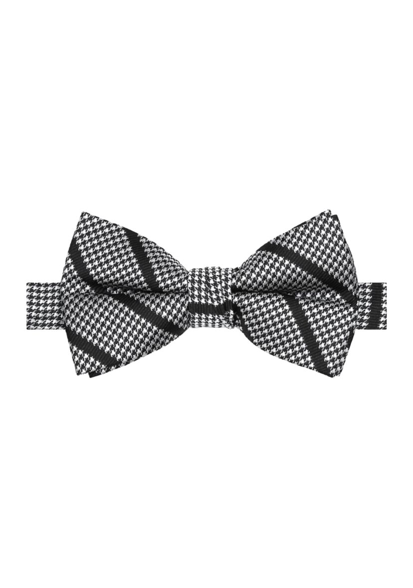 Textured Bar Stripe Bow Tie