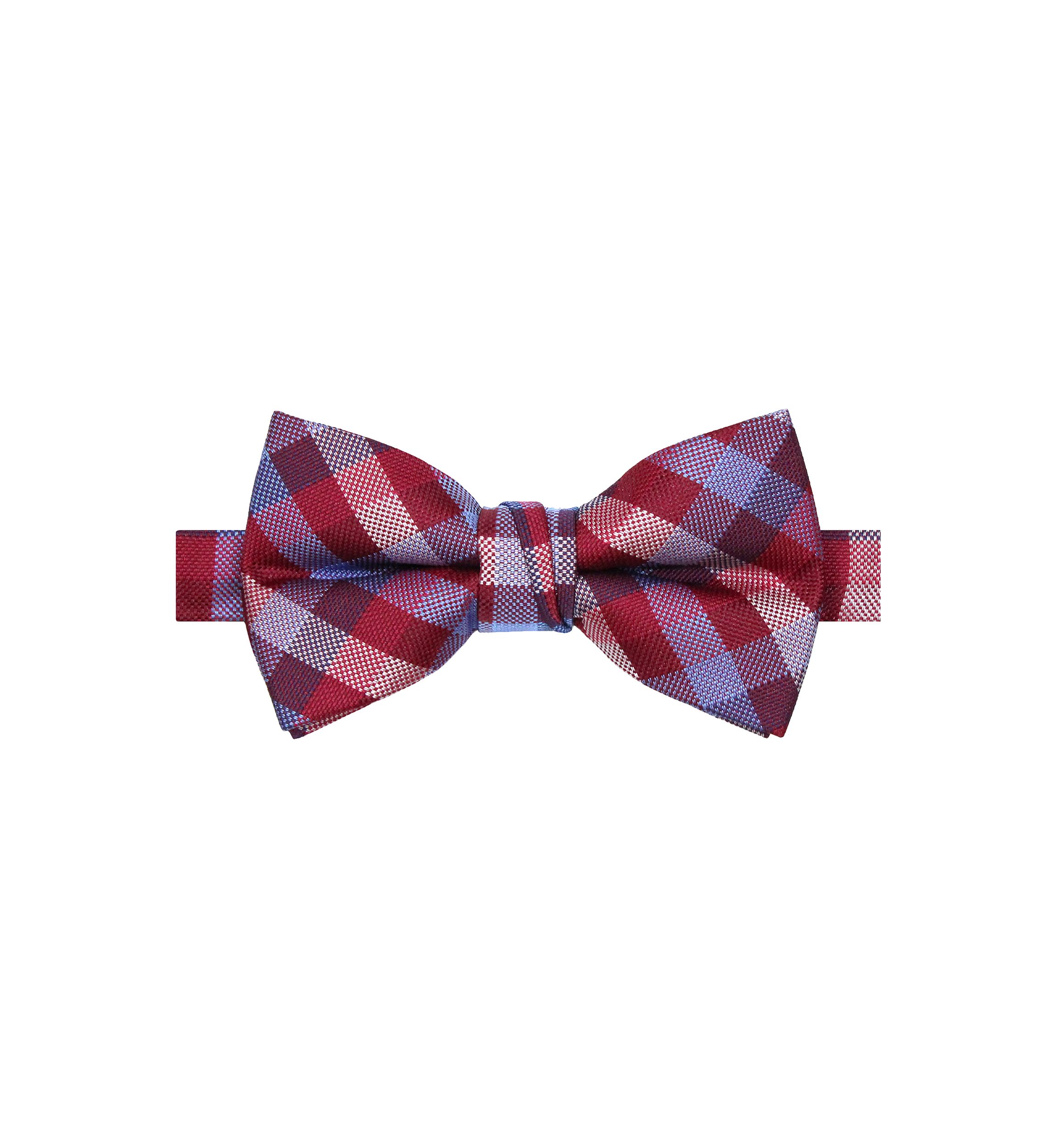Textured Plaid Bow Tie
