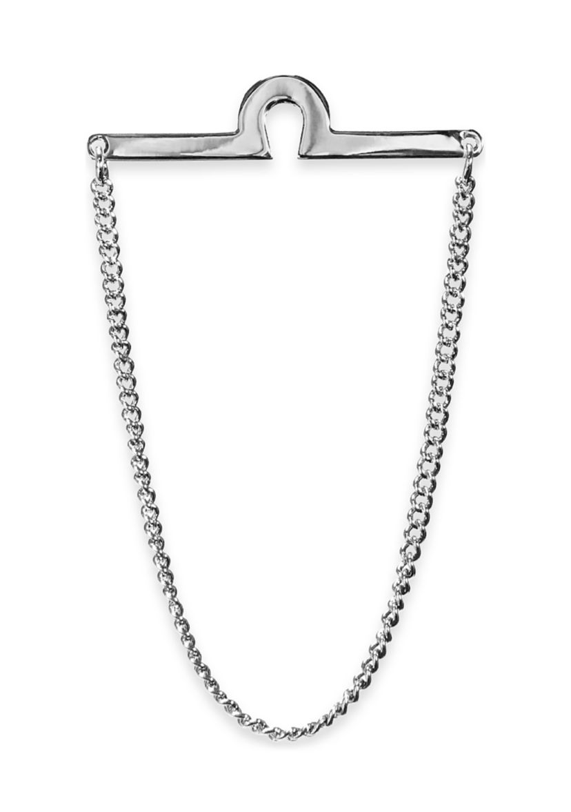 Silver Tone Braided Tie Chain