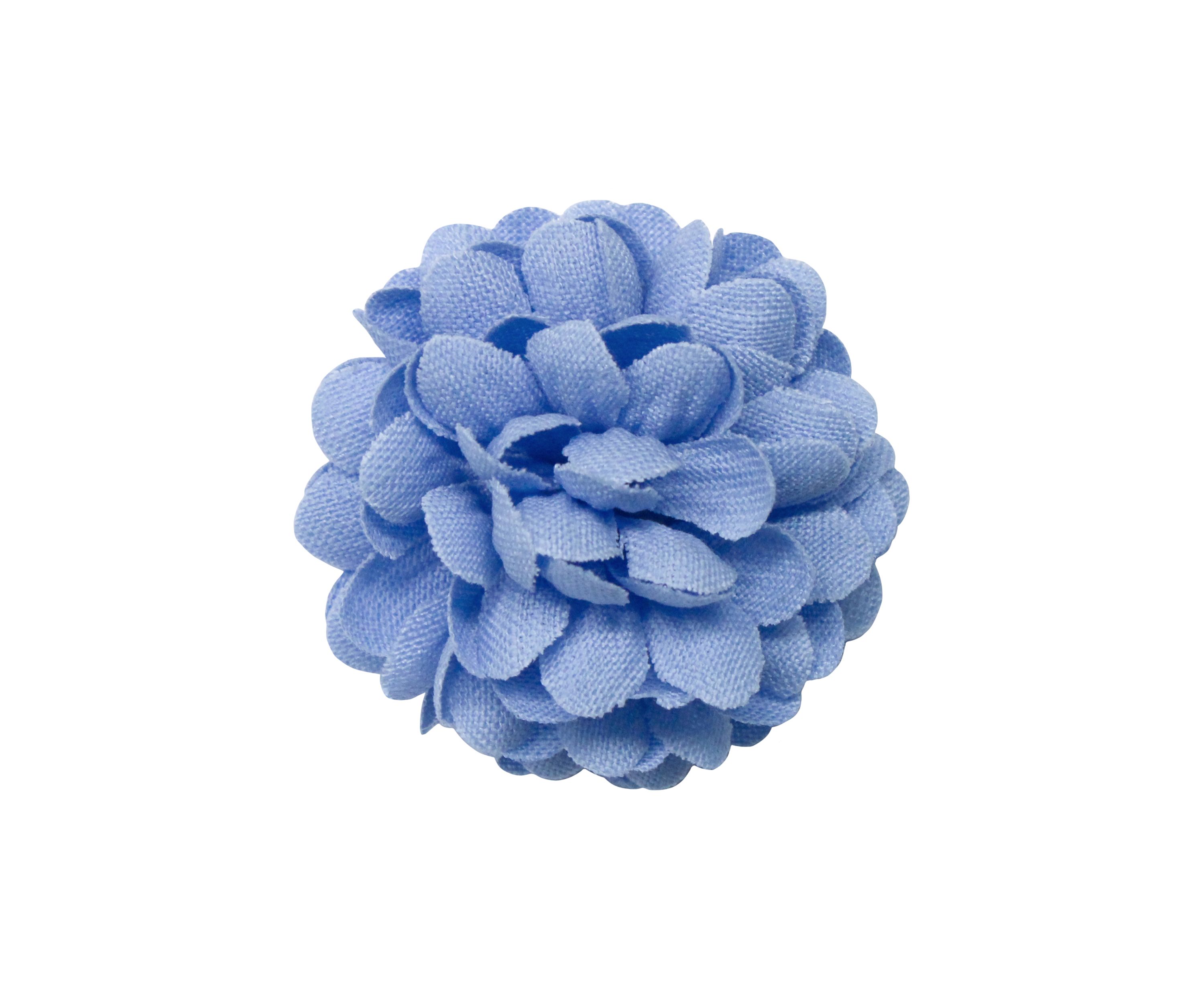 Chambray Flower Lapel Pin