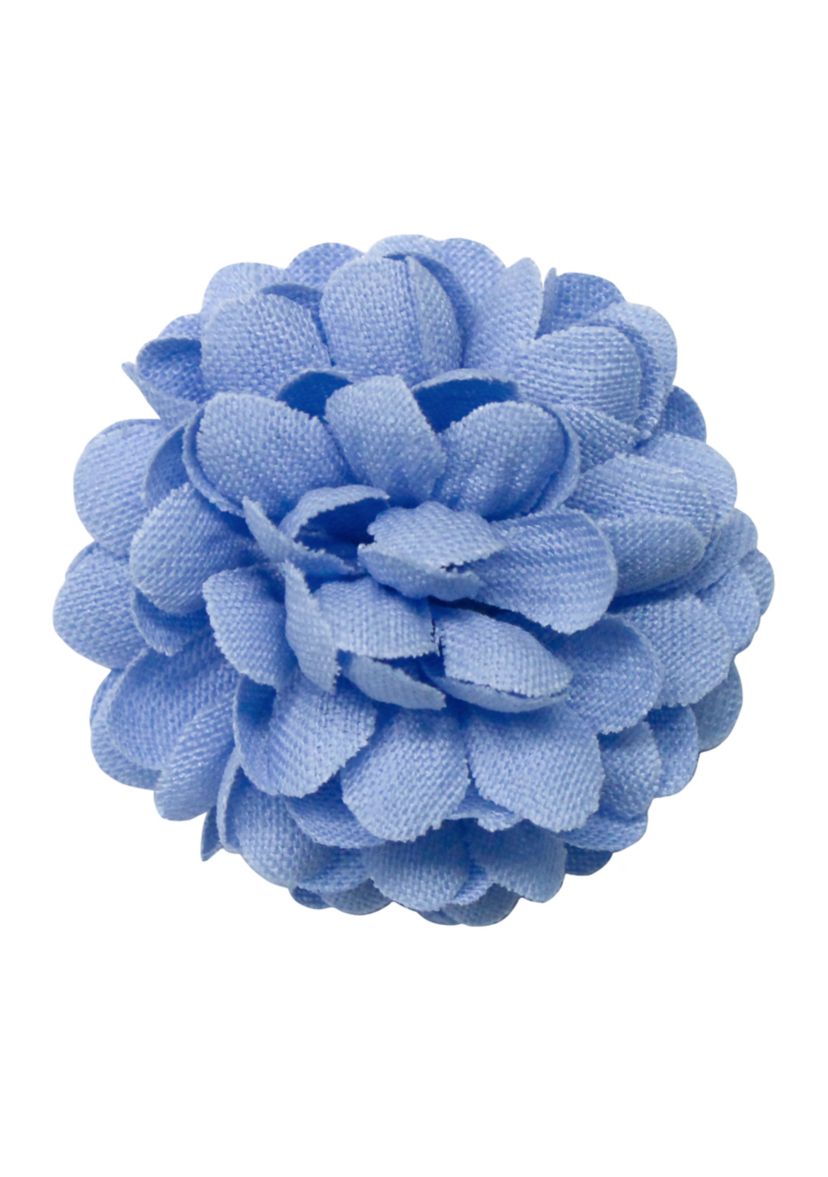 Chambray Flower Lapel Pin