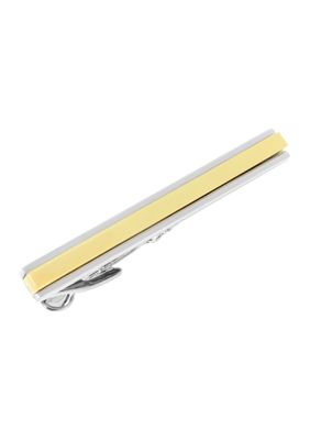 IZOD Men's Raised Striped Tie Bar, Gold