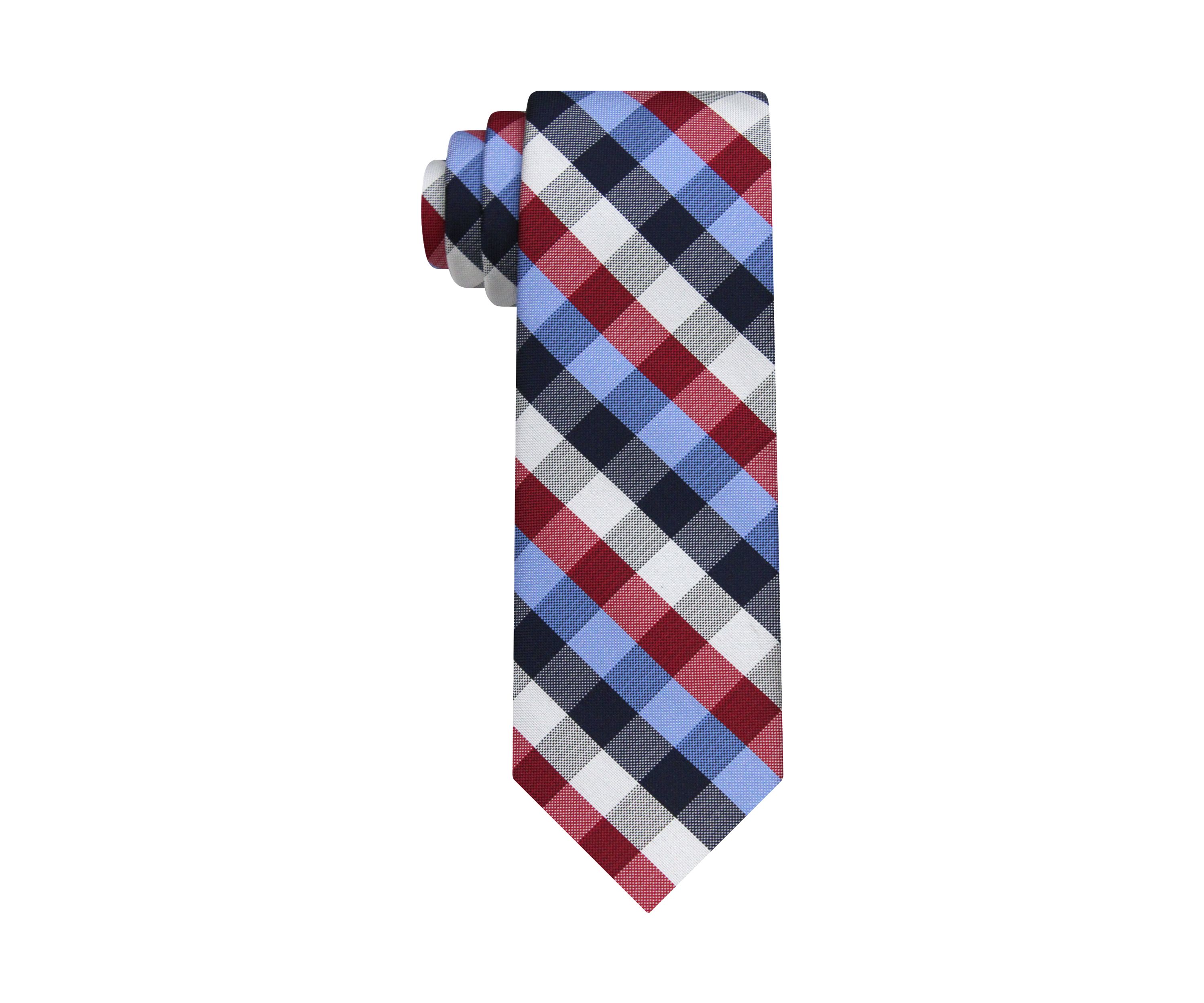 Small Check Plaid Tie 