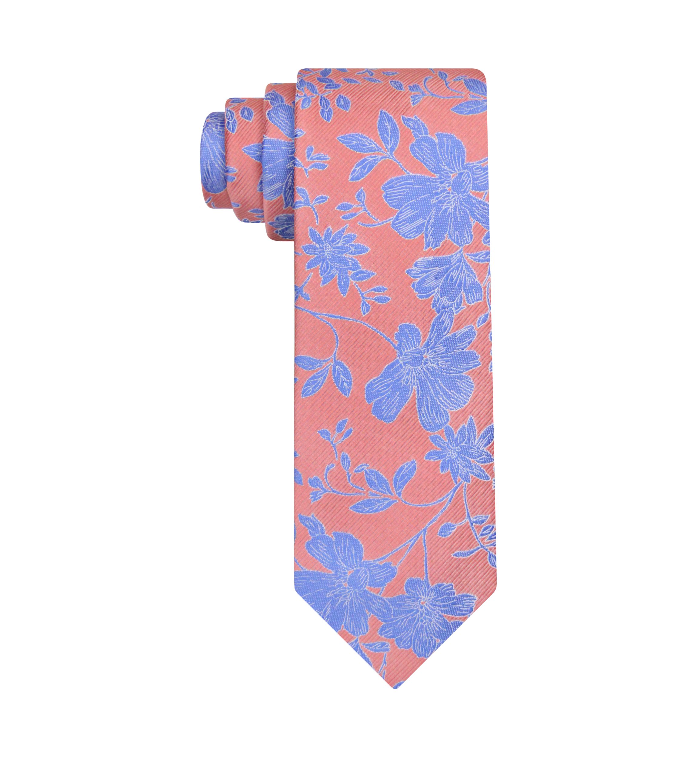 Floral Microfiber Tie 
