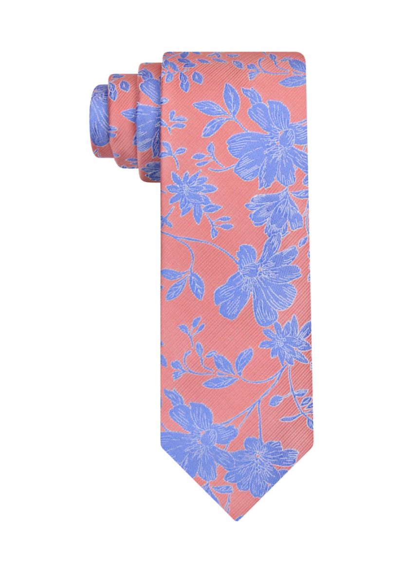 Floral Microfiber Tie 