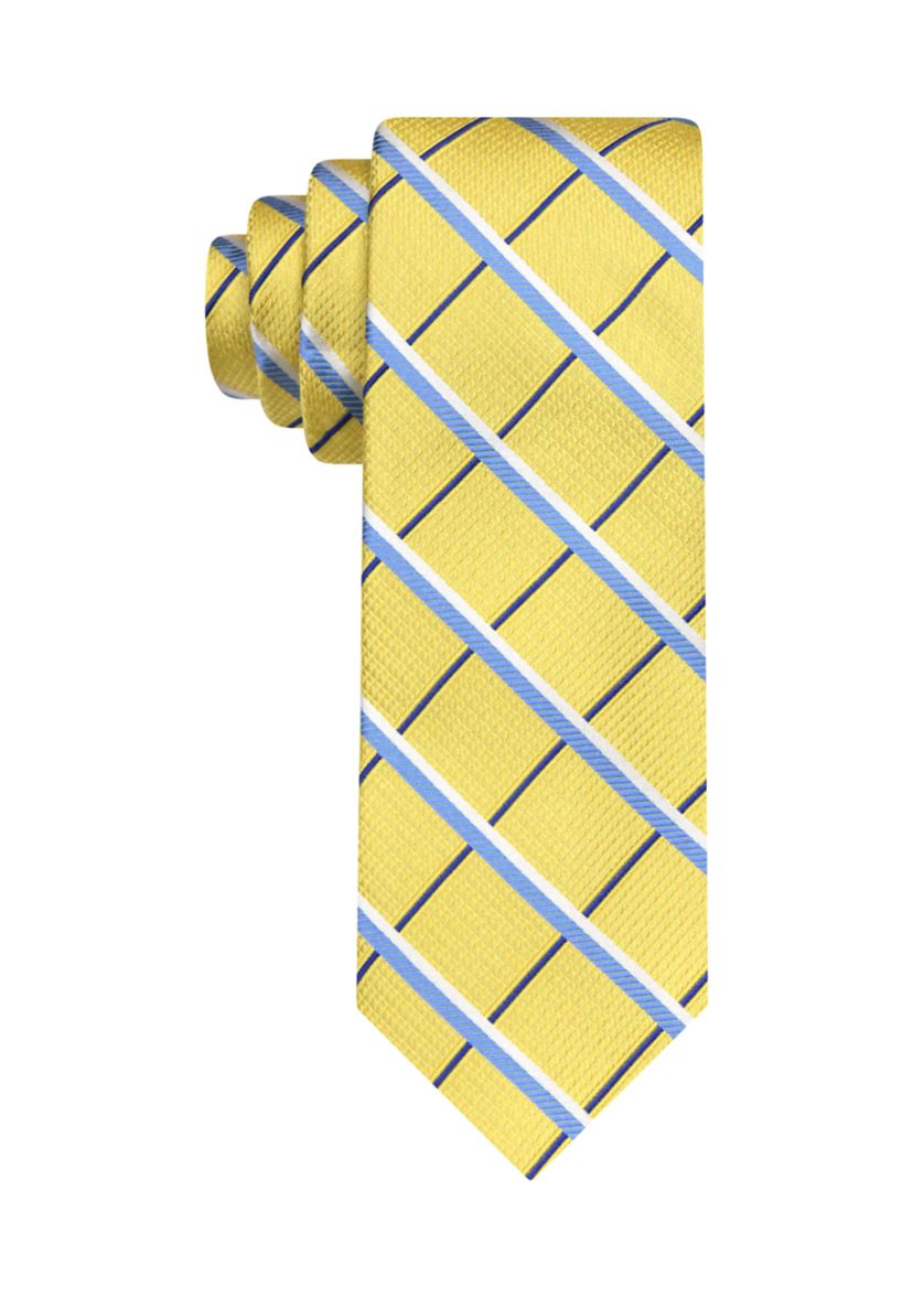 Textured Grid Printed Tie