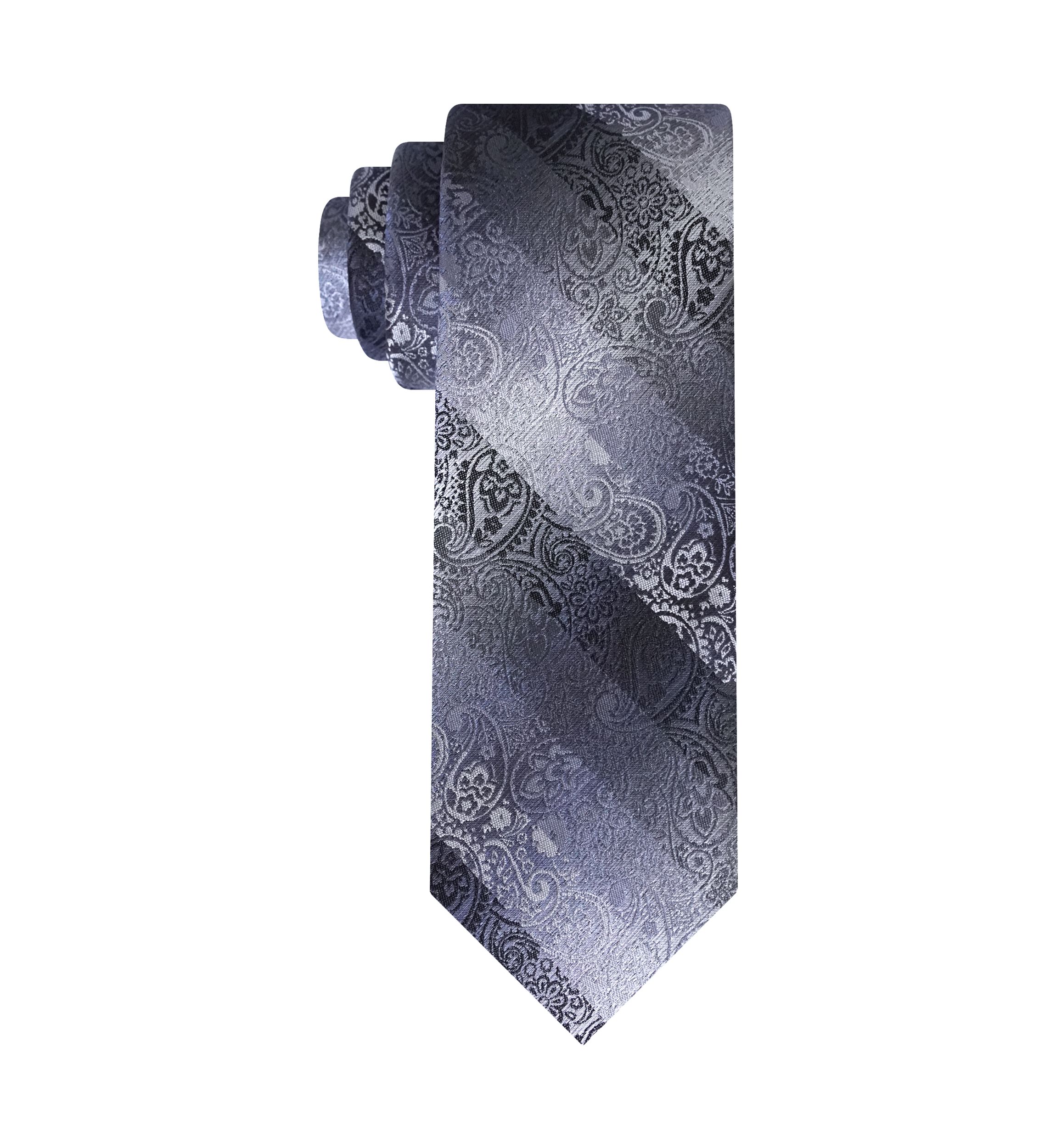 Stripe Shaded Paisley Tie
