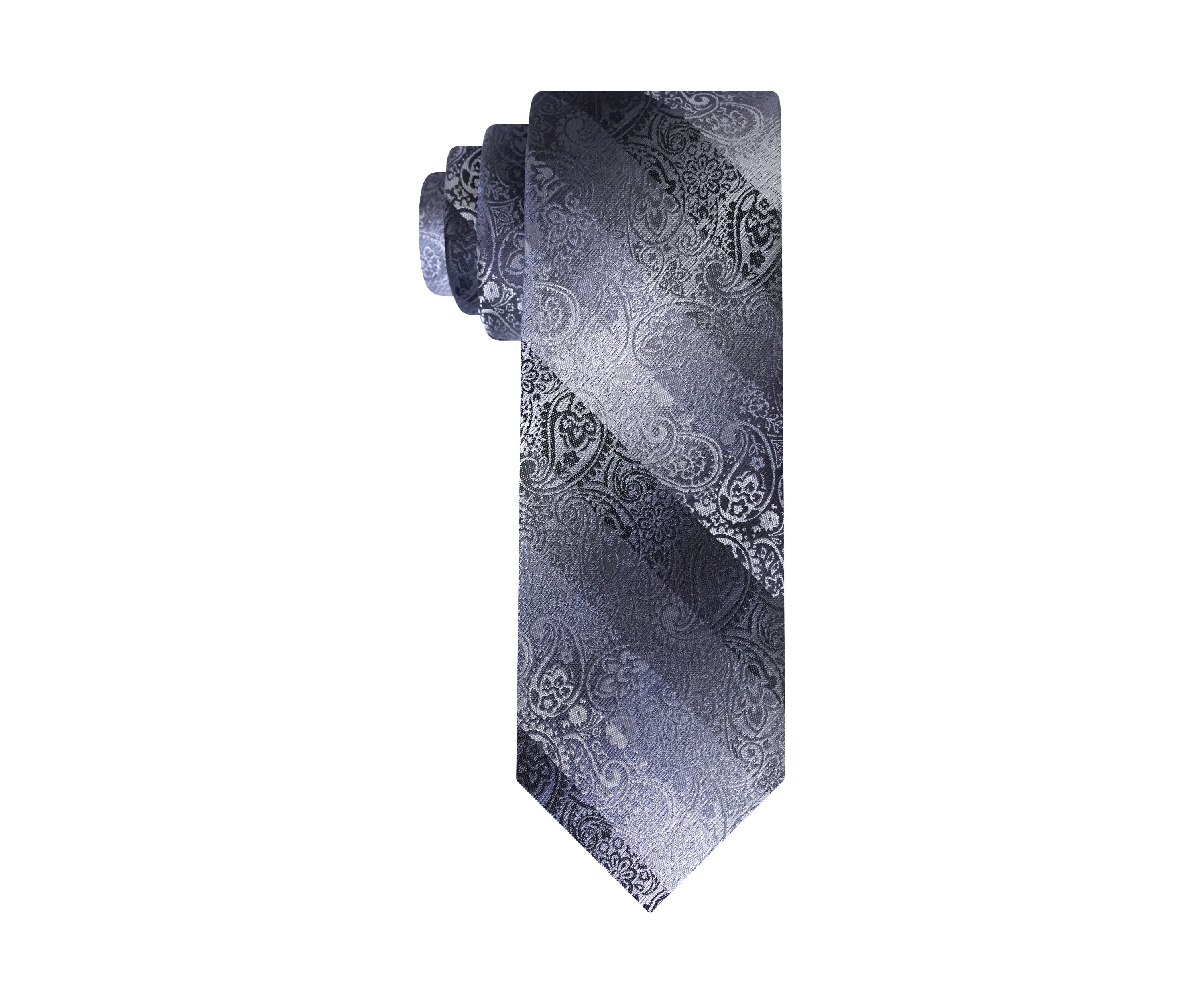 Stripe Shaded Paisley Tie