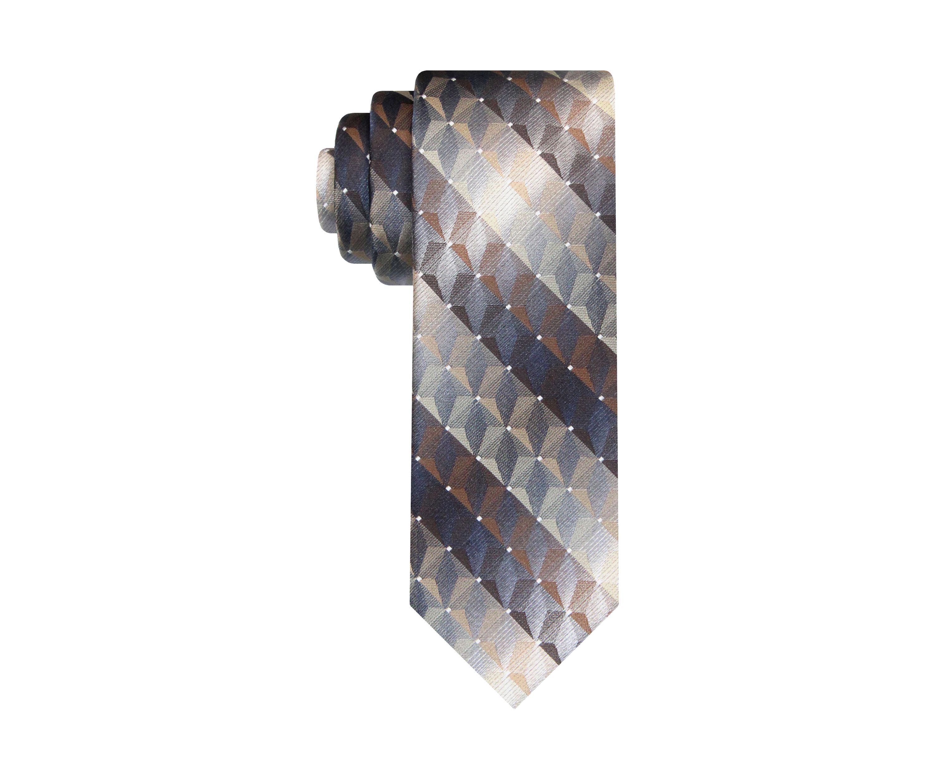 Geometric Tie with White Dots
