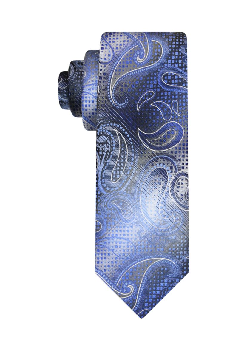 Shaded Textured Paisley Tie