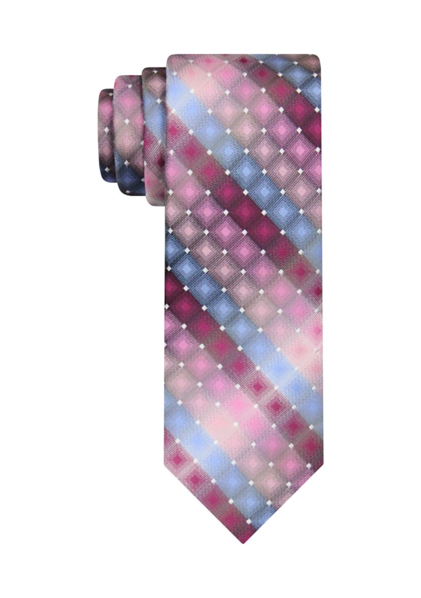 White Dot Geometric Tie 