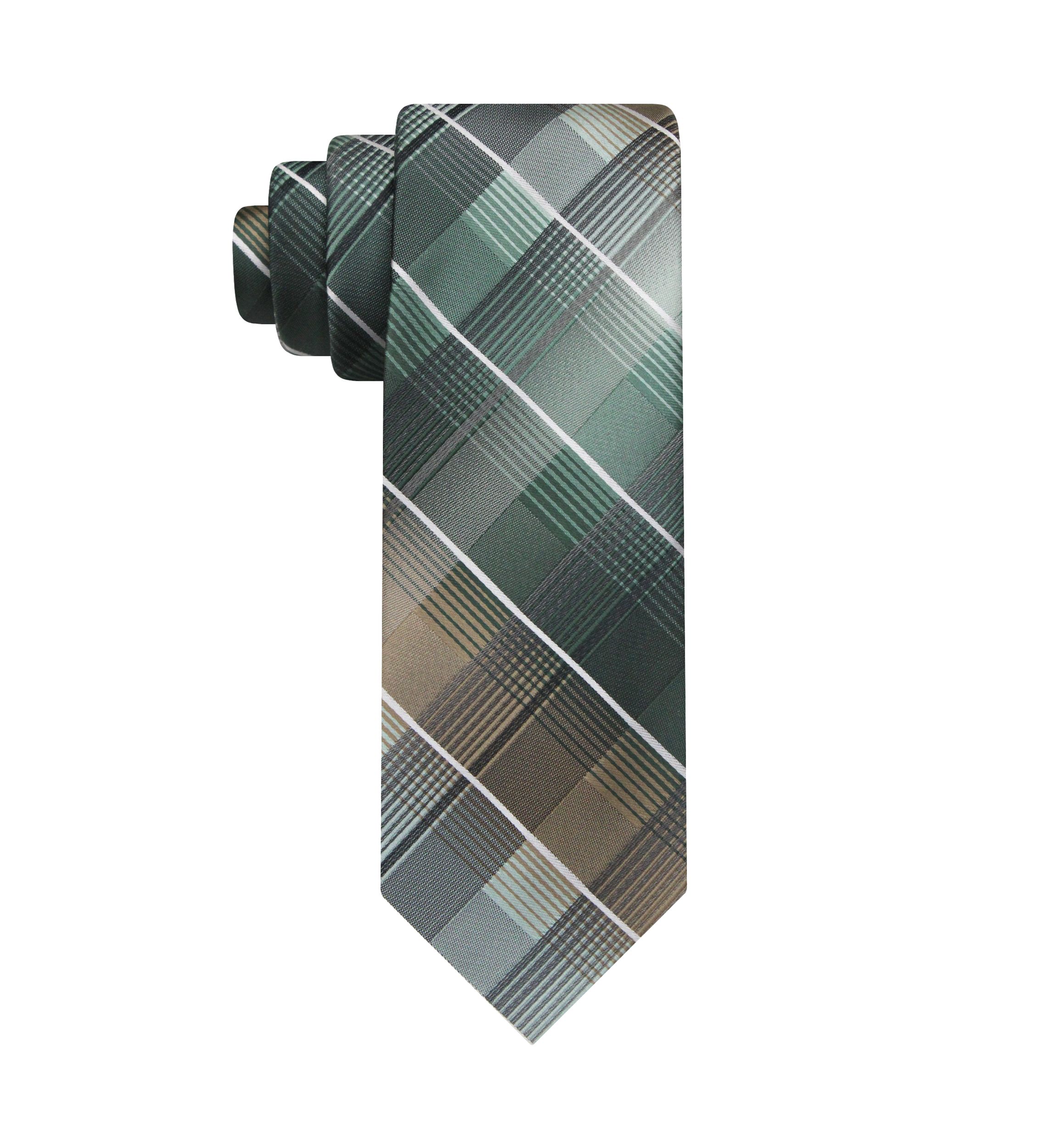 Multi Plaid Microfiber Necktie 