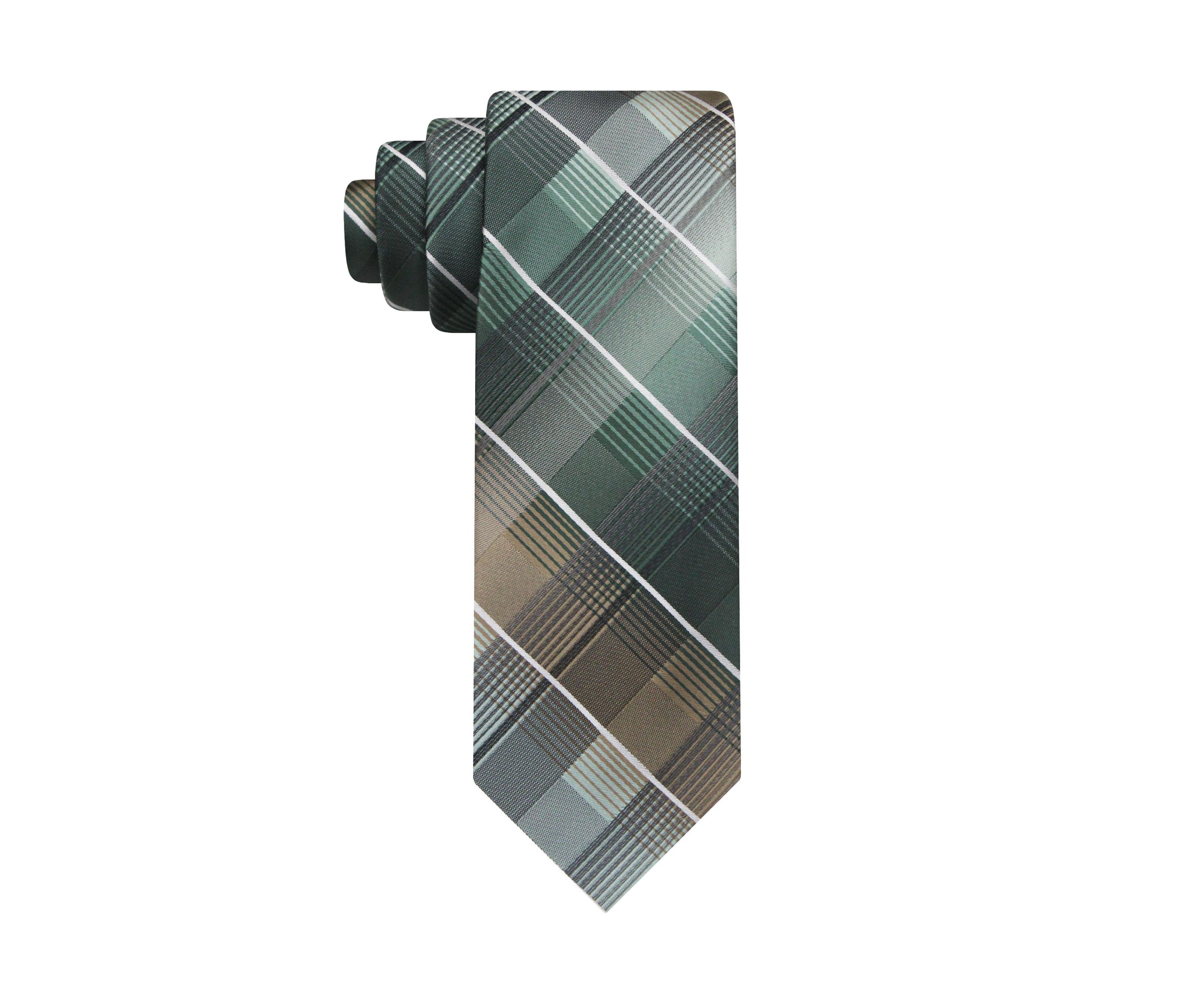 Multi Plaid Microfiber Necktie 