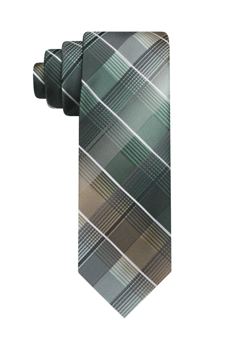 Multi Plaid Microfiber Necktie 