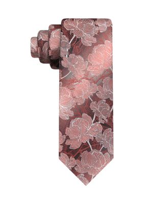 Van Heusen Men's Big & Tall Printed Necktie, Coral, 62