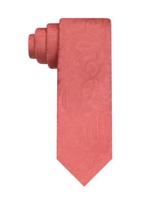 Van Heusen Men's Tonal Paisley Tie, Coral, 58