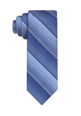 Van Heusen Men's Clear Grid Striped Tie, Navy Blue, 58