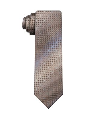 Van Heusen Men's Micro Diamond Tie, Brown, 58