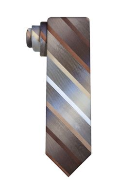 Van Heusen Men's Striped Tie, Brown, 58