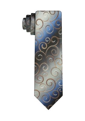 Van Heusen Men's Big & Tall Swirly Tie, Brown, 62