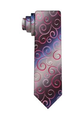Van Heusen Men's Big & Tall Swirly Tie, Pink, 62