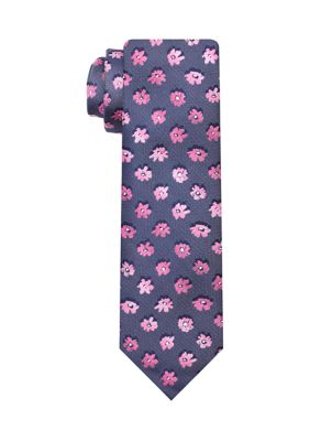 Van Heusen Men's Spaced Floral Tie, Navy Blue, 58