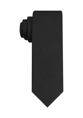 Van Heusen Men's Iridescent Solid Tie, Black, 58