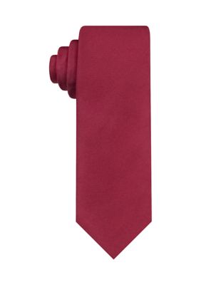 Van Heusen Men's Iridescent Solid Tie, Red, 58