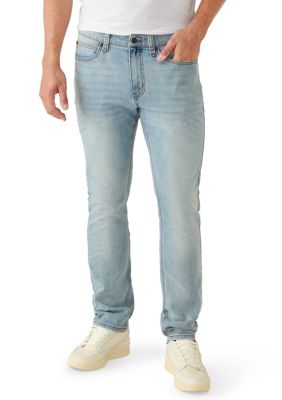 TRUE CRAFT Men's Slim Fit Medium Wash Jeans, 34 x 32