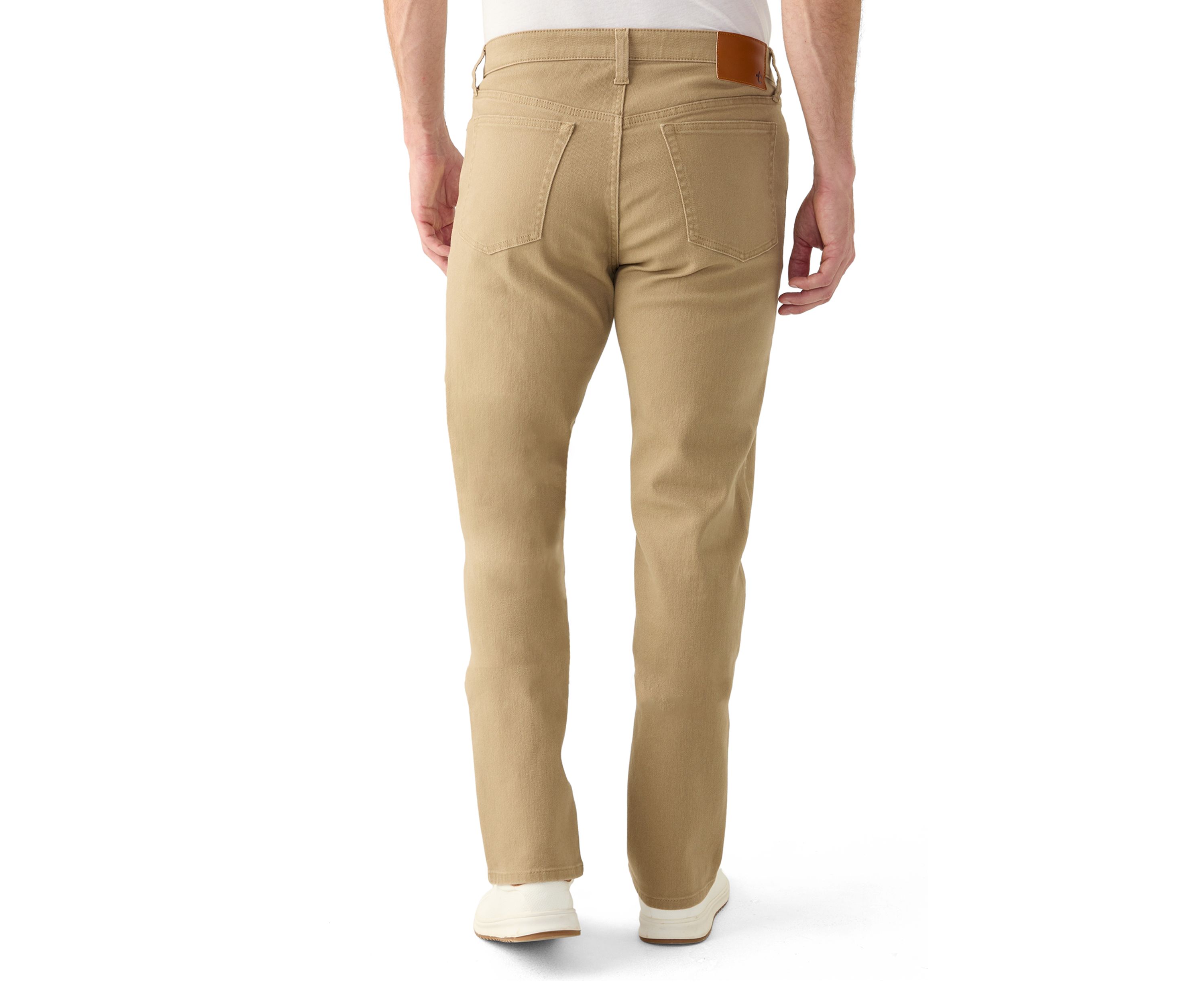 Khaki Straight Leg Pants